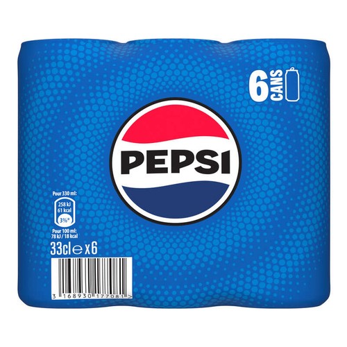 Pepsi Soda au Cola Classique 6x33cl