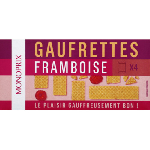 Monoprix Gaufrettes Framboise 160g