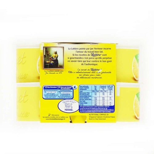 La Laitière Mousse citron 4x59g