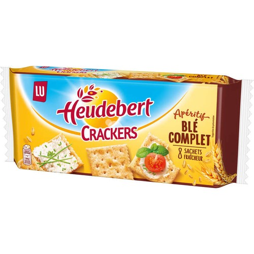 Lu Heudebert Biscuits Apéritifs Crackers Blé Complet 250g