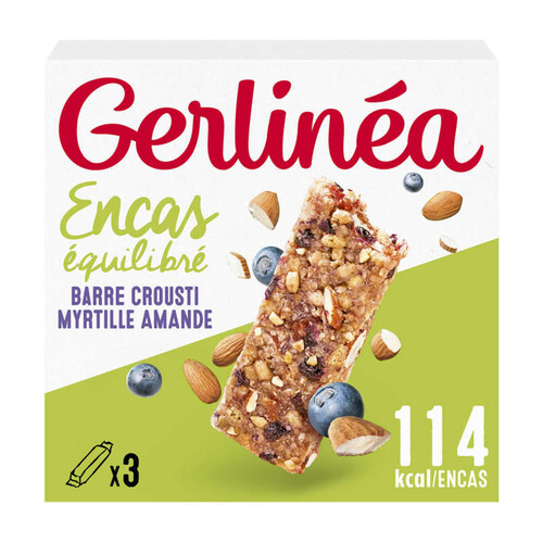 Gerlinéa Croüsti Barres De Céréale Myrtille Amandes 93G