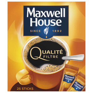 Maxwell Décaféiné x 25 Sticks de Café Soluble
