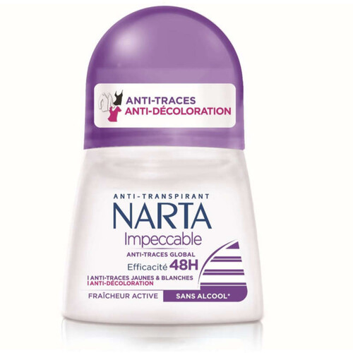 Narta Déodorant Bille Anti-traces 48h Impecdcable 50ml