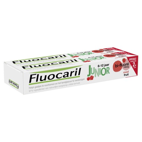 [Para] Fluocaril Dentifrice Junior 6-12 ans Fruits Rouges Lot 2x75ml