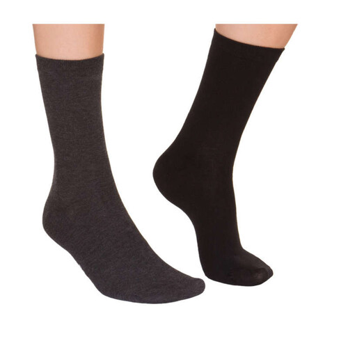 Dim Lot X2 Mi-Chaussettes en Coton Noires T39/41