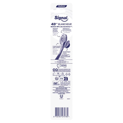 Signal Brosse à dents 4D Blancheur Medium x1