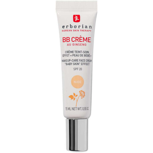 Erborian BB Crème Teint Soin effet Peau de Bébé au Ginseng SPF20 15ml - Nude