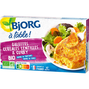 Bjorg Galettes Céréales, Lentilles & Curry, Bio 200g