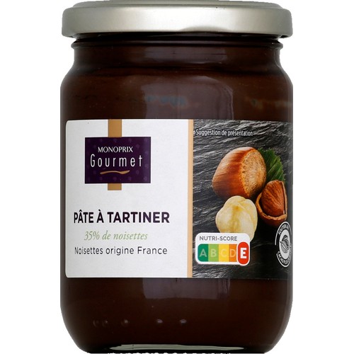 Monoprix Gourmet Pâte à tartiner 35% de noisettes de France et cacao 280g