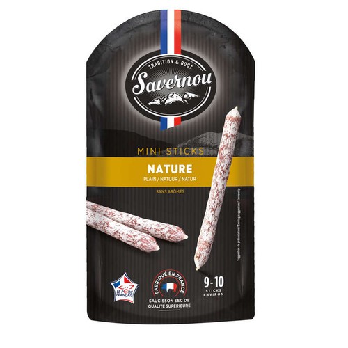 Auvernou Mini Sticks Saucisson Sec Nature x10, 100g