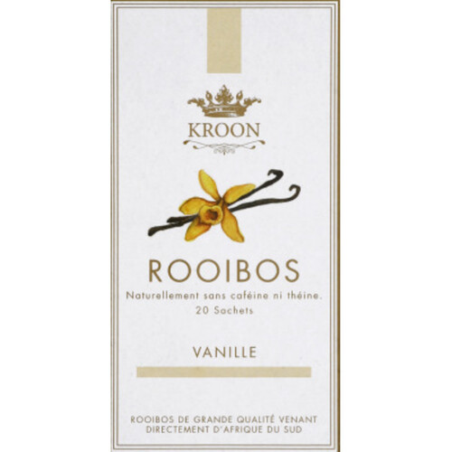 Kroon Rooibos Vanille Naturellement sans Caféine & Théine en sachet x20