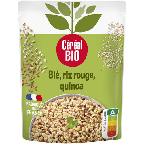 Céréal Bio Blé, riz rouge, quinoa au naturel, bio 220g