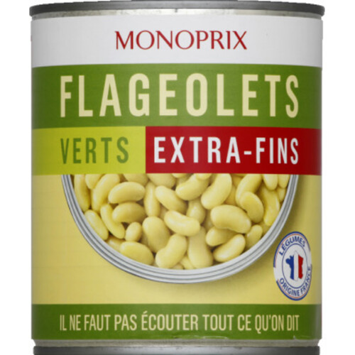 Monoprix Flageolets verts extra fins 530g