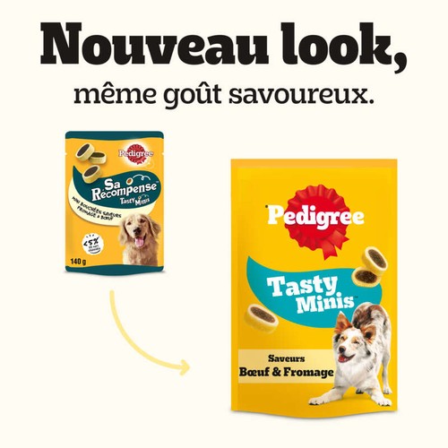 Pedigree Sa Récompense au bœuf et fromage pour chien 140g