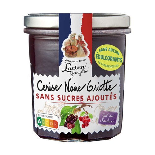 Lucien Georgelin Confiture Cerise Noire Griotte Sans Sucres ajoutés 320g