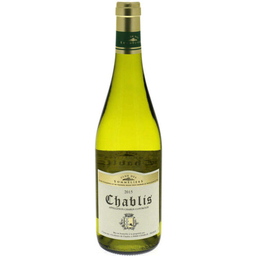 Club Des Sommeliers Chablis - Aoc - Alc 12%Vol. - Vin Blanc - 75Cl