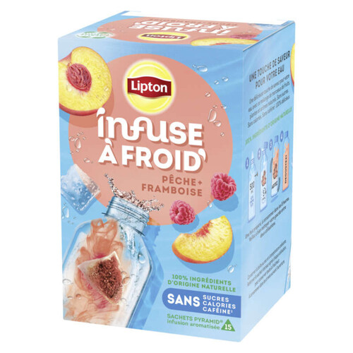 Lipton Infuse À Froid Pêche Framboise X15 Sachets