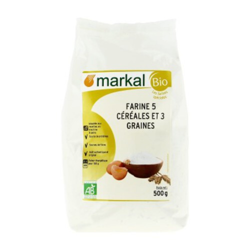 [Par Naturalia] Markal Farine 5 Céréales et 3 Graines Bio 500g