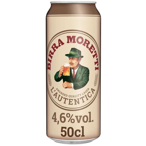 Birra Moretti Bière blonde italienne canette 4,6% vol. 50cl