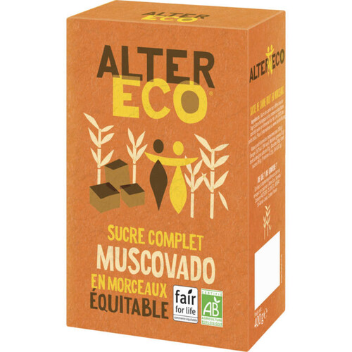 Alter Eco Sucre Canne Muscovado Morceaux Bio 400g