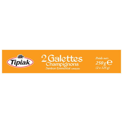 Tipiak Galettes Champignons Jambon Emmental 2x125g