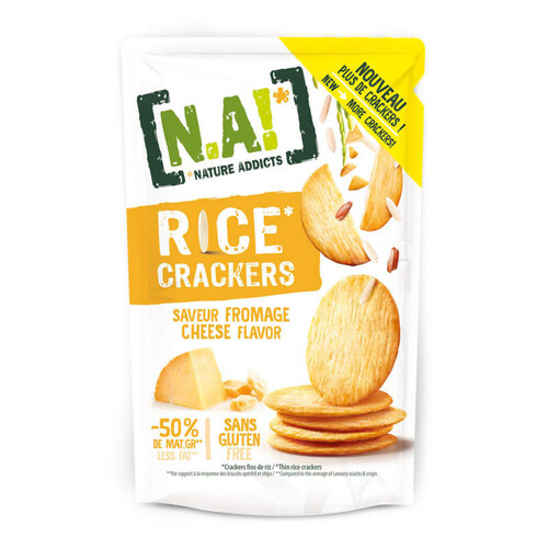 Nature Addicts Rice Crackers saveur fromage 85g