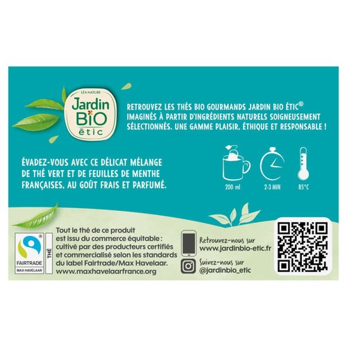 Léa Nature Jardin Bio Thé Vert Menthe Bio 30 g