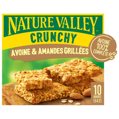 Nature Valley Barres de Céréales - Crunchy Avoine & Amandes Grillées 5x42g
