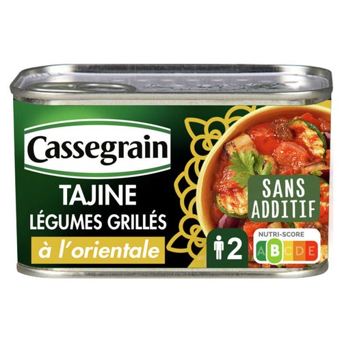 Cassegrain Tajine Légumes Grillés Coriandre Et Raisins Secs 375g