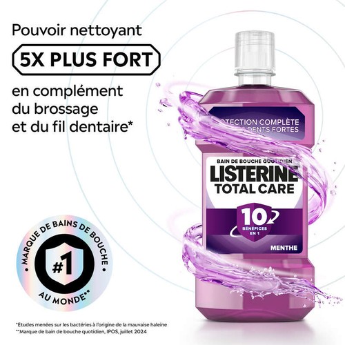 Listerine Bain de Bouche Quotidien Total Care 500ml
