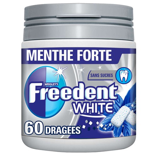 Freedent White Menthe Forte Boîte De 60 Dragées 84g