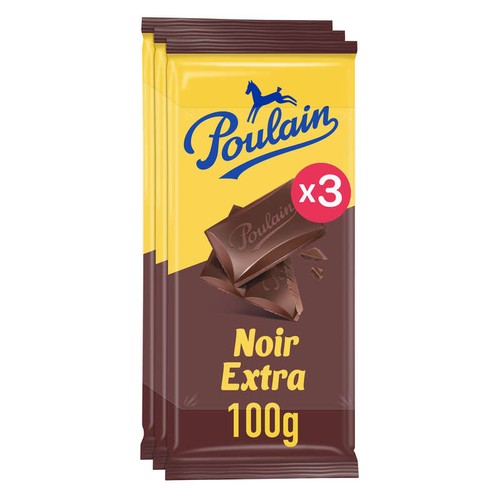 Poulain Tablette Chocolat Noir Extra 3x100g