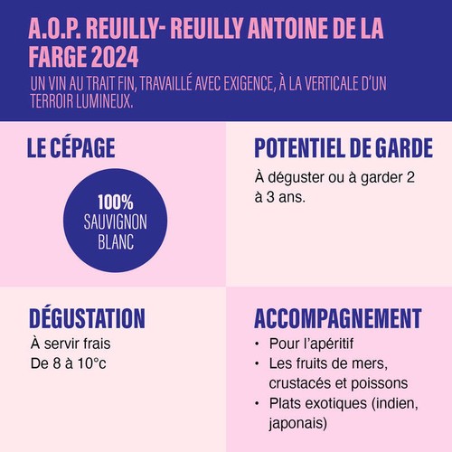 Antoine de La Farge Reuilly Blanc 2024 75cl