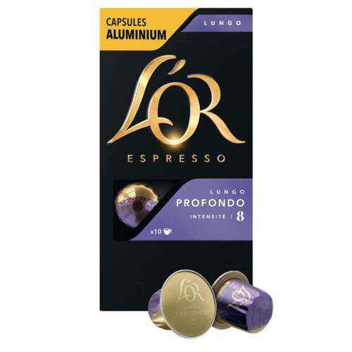 L'Or Espresso Café Lungo Profondo intensité 8 x10 capsules 52g