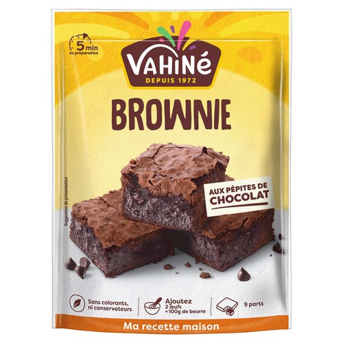 Vahiné Brownies pépites de chocolat ultra fondant ! 310g