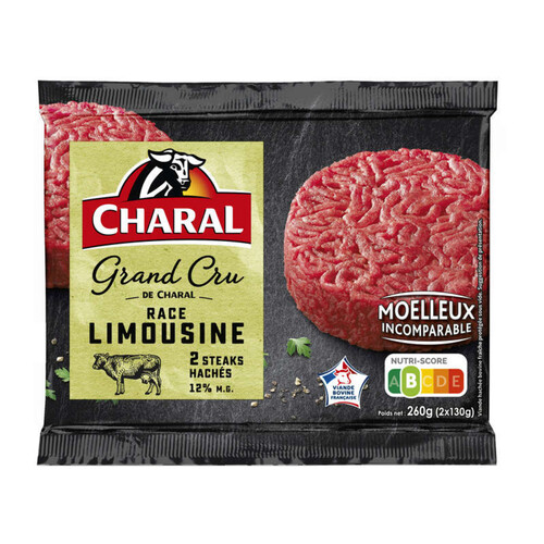 Charal Grand Cru Steaks hachés Race Limousine 2x130g