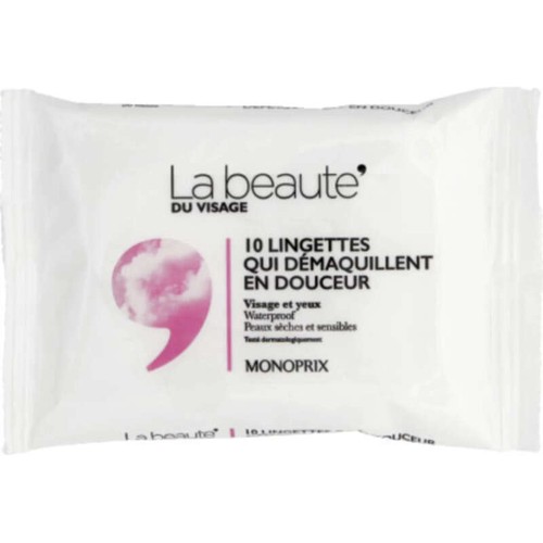Monoprix La Beauté Les Lingettes Qui Démaquillent Et Tonifient x25