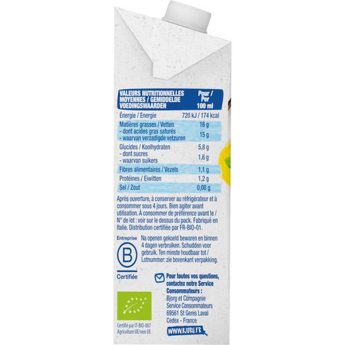 Bjorg Crème de coco légère Bio 200ml