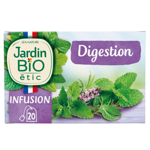 Jardin Bio Etic Infusion Digestion Mélisse Romarin Menthe Bio Sachetx20 30G