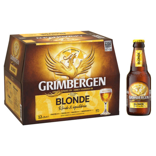 Grimbergen Bière Blonde D'Abbaye 12 X 25 Cl