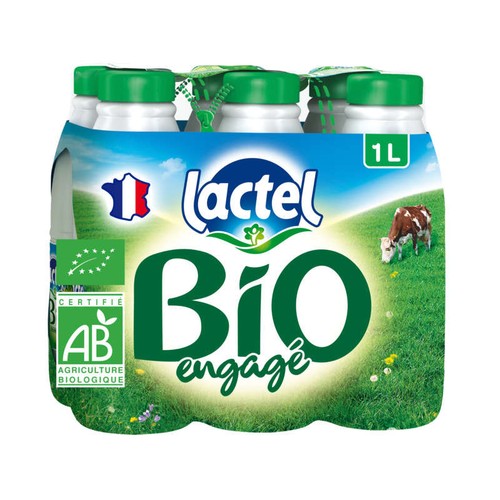 Lactel Lait Écrémé Bio 6x1L