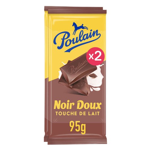 Poulain Chocolat Noir Doux 2x95g