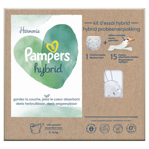 Pampers Harmonie Hybrid Couches Lavables Starter Kit x15