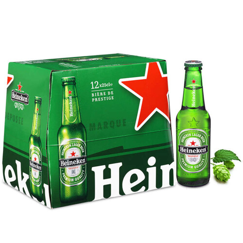 Heineken bière blonde 12 x 25 cl 5°