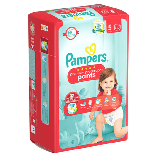 Pampers Couches Culottes Premium Protection T5 x17