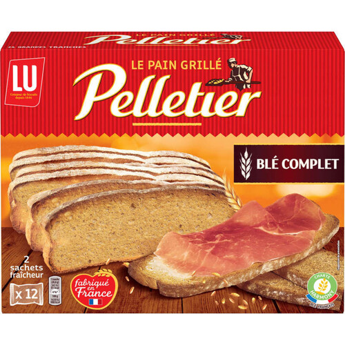 Lu Pelletier Pain grillé Blé Complet 500g
