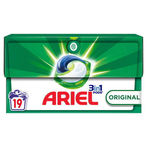 Ariel 3in1 pods original x19 lavages
