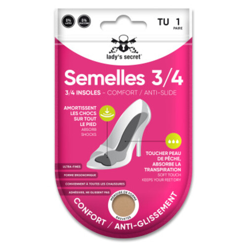 Lady Secret Ladys Secret Semelles 3/4 Anti Derapantes Confort Et Anti Glissement