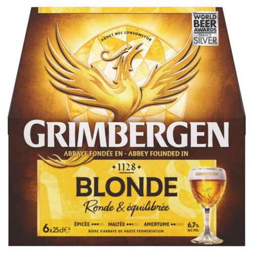 Gimbergen Pack de Bière Blonde 6,7% vol 6x25cl 
