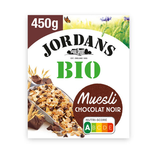 Jordans Muesli bio chocolat noir & graines de tournesol 450g